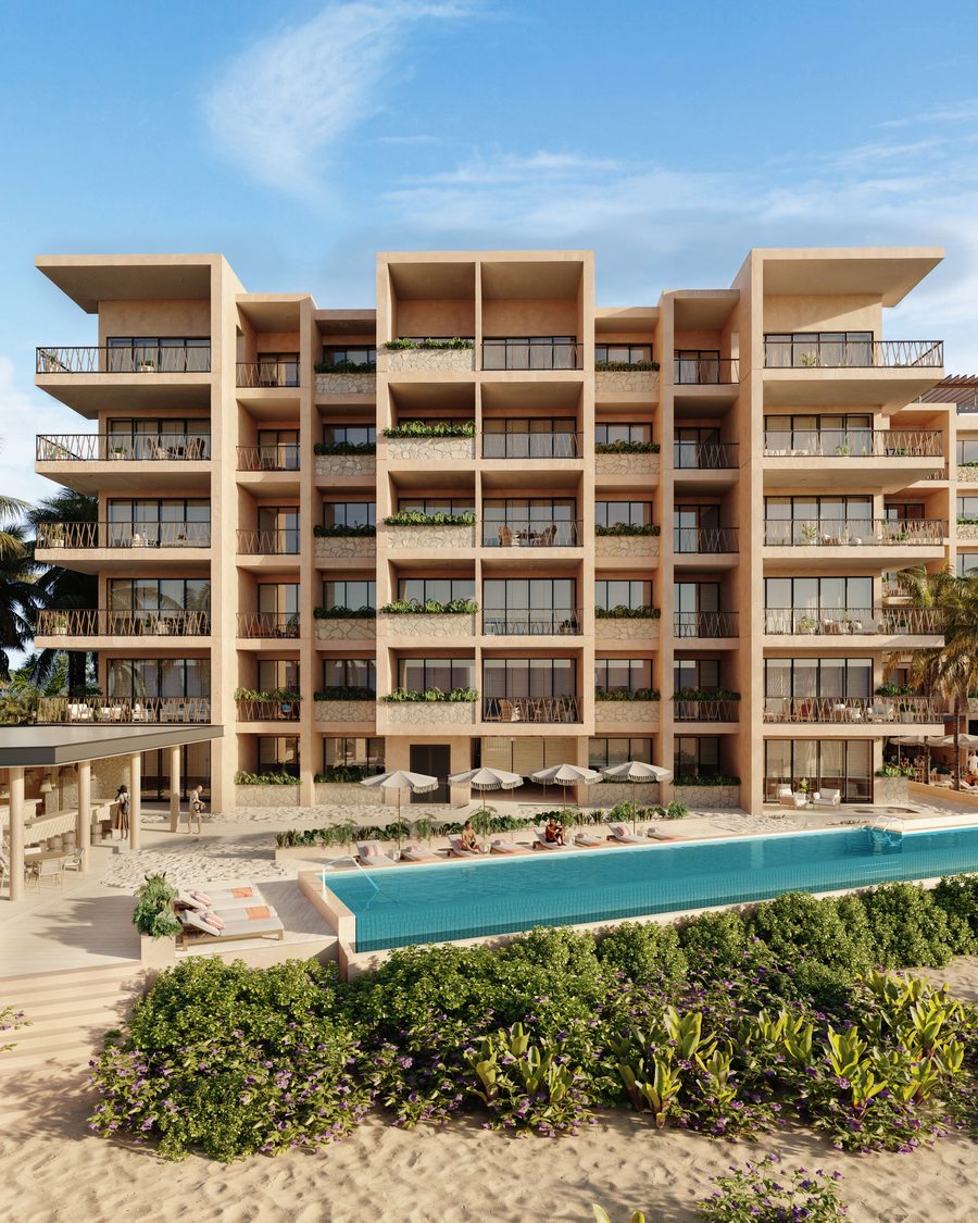 Fachada Norte — Torre Arrecife Sisal, Yucatán